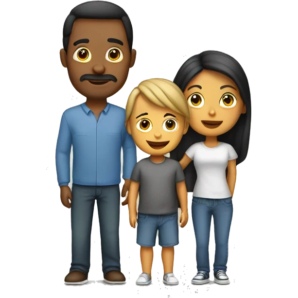 Familia mama papa  niño   emoji