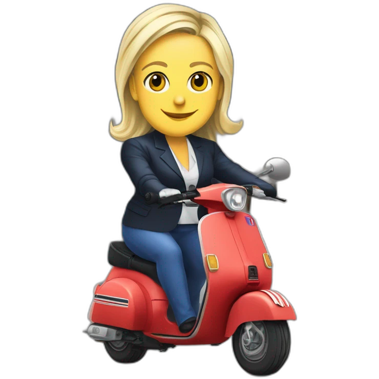 Marine le Pen un scooter emoji