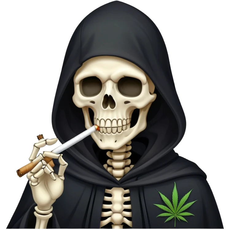 grim reaper smoking weed emoji