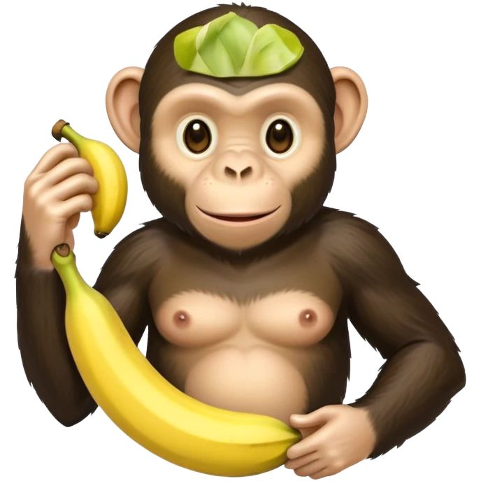 Chimpanzee banana  emoji