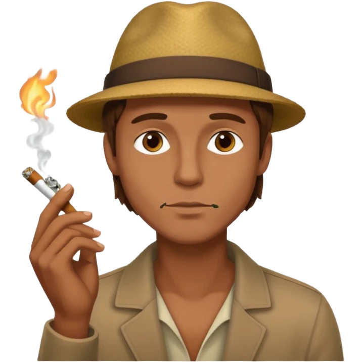 Man smoking weed emoji