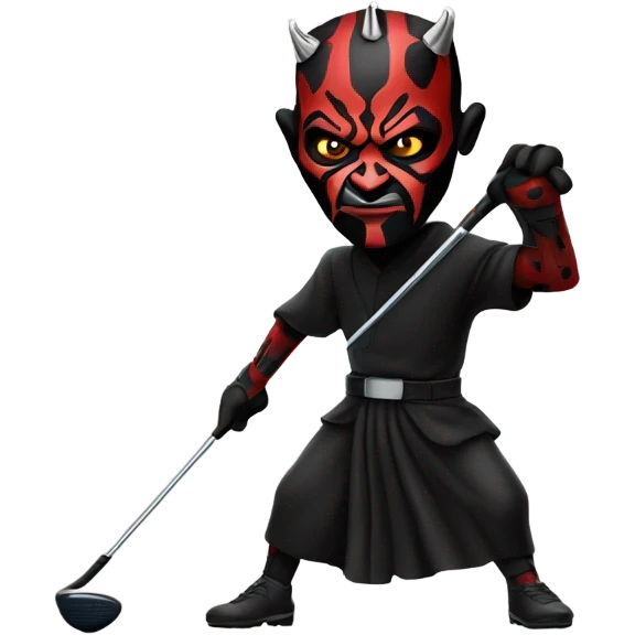 Darth maul playing golf emoji