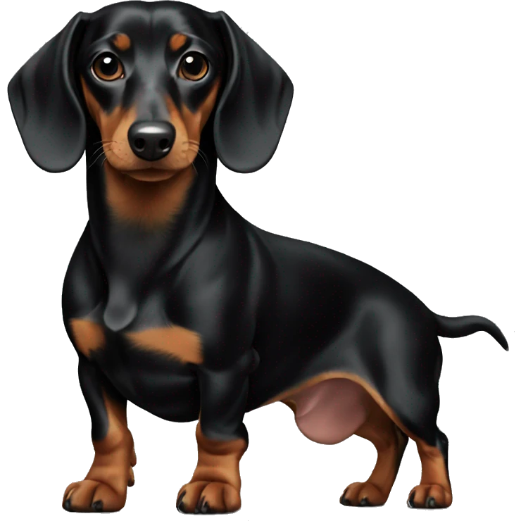 Dachshund black emoji
