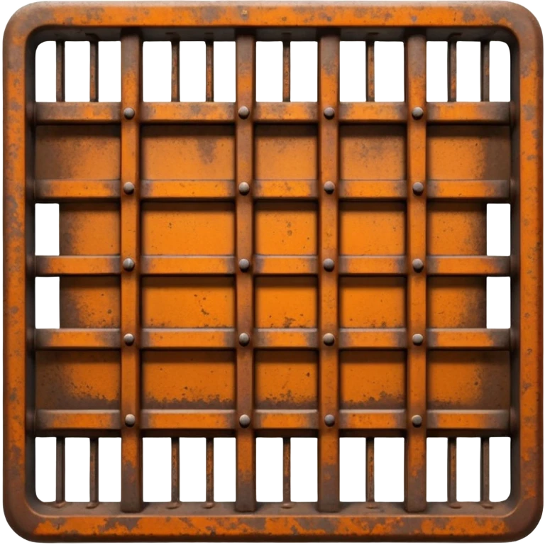 Rusting Metal Grate, seamless, top down perspective, in the style of gritty realism emoji