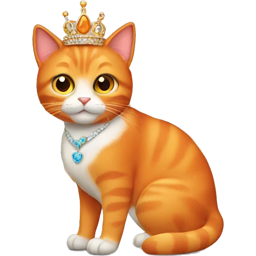 All orange cat with tiara emoji