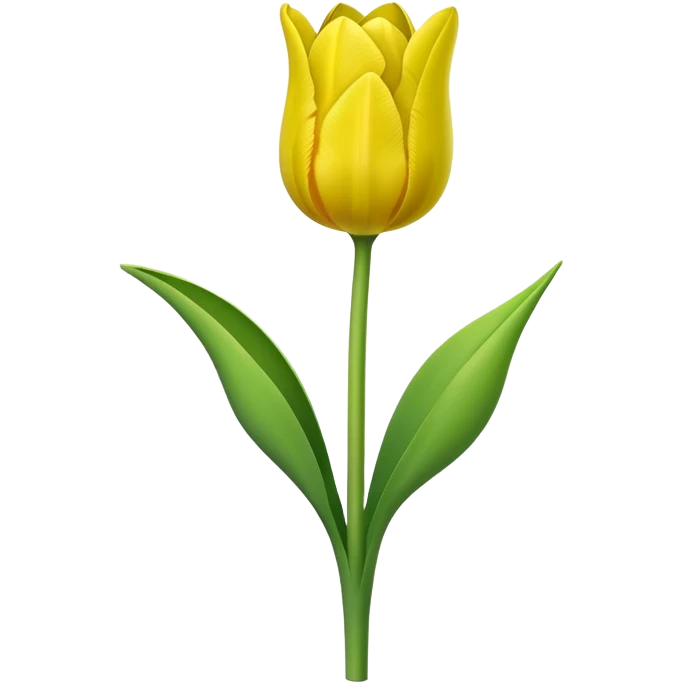 single Tulip Spring Green, straight stem emoji