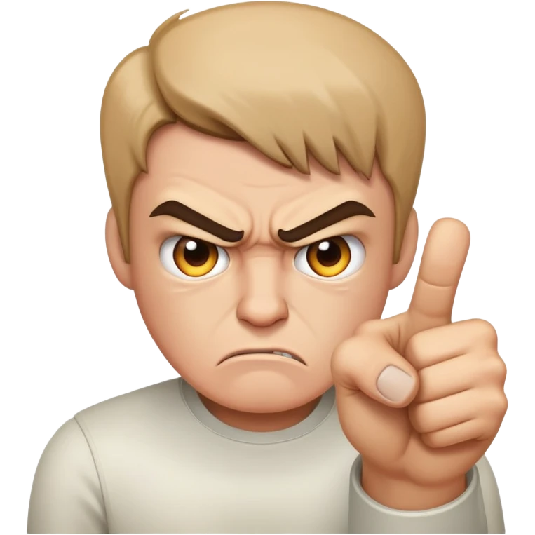 Angry face with thumbs down emoji