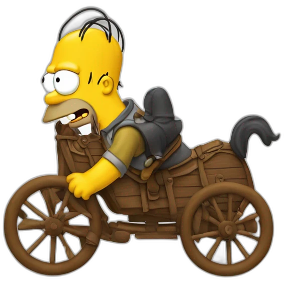 Homer Simpson sur un cheval emoji