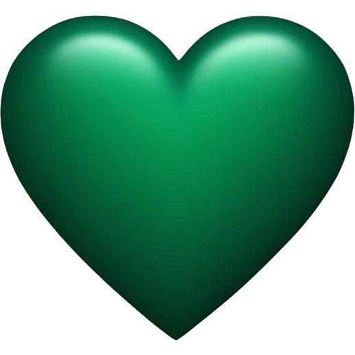 Dark green heart emoji