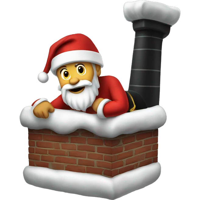 Santa going down the chimney  emoji