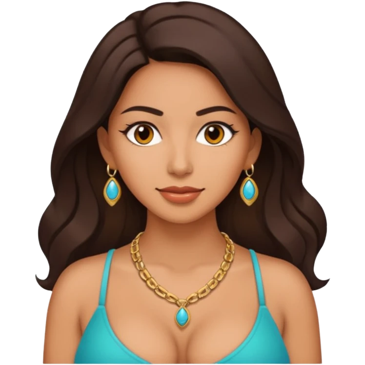 Latina with boobs showing emoji