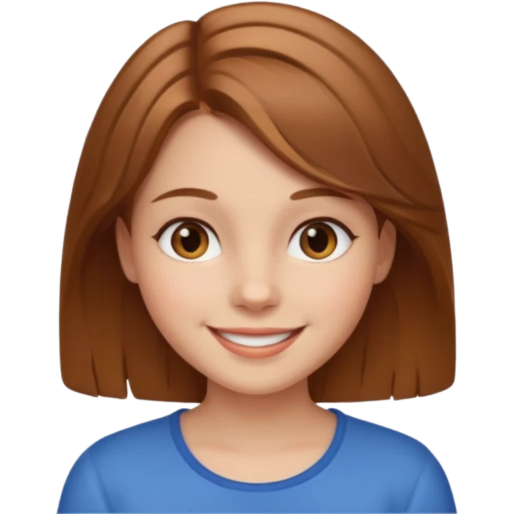Emoji de chica con piel clara y cabello café claro emoji