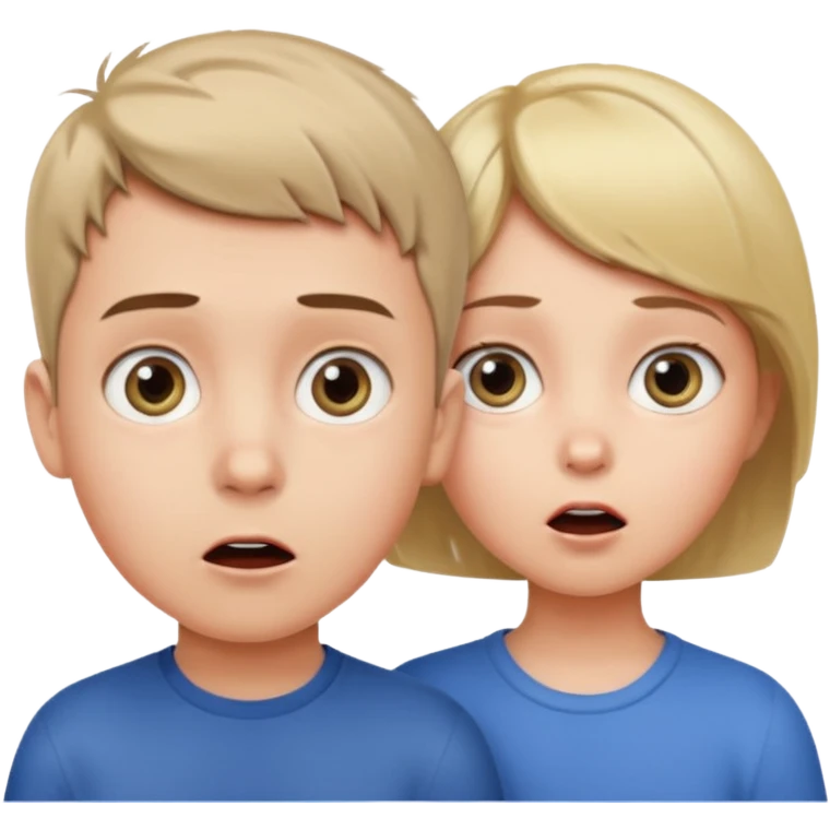 boy and girl surprise face emoji