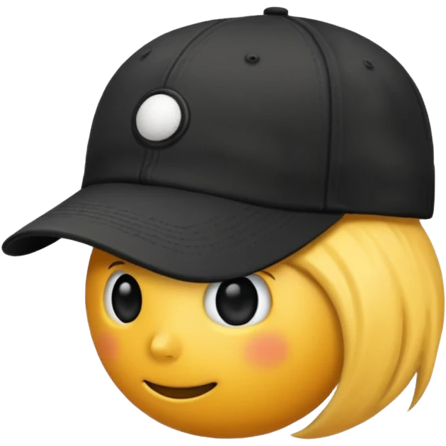 black baseball hat emoji