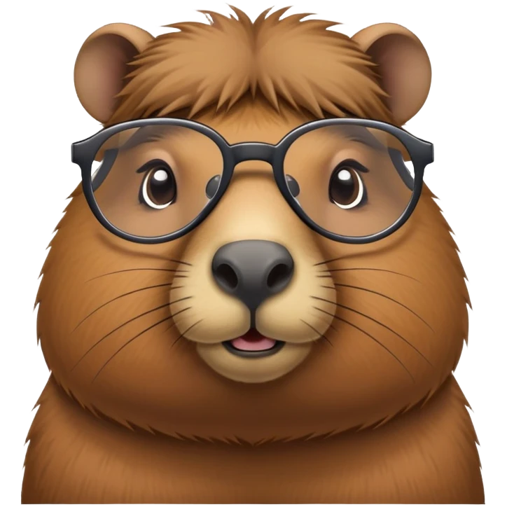 Capybara with glasses emoji