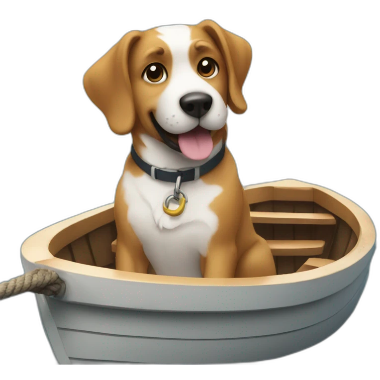 Dog on a boat emoji