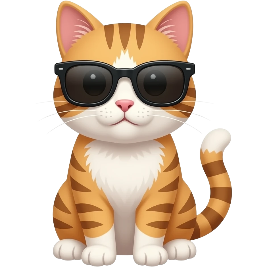 Cat wearing sunglasses emoji