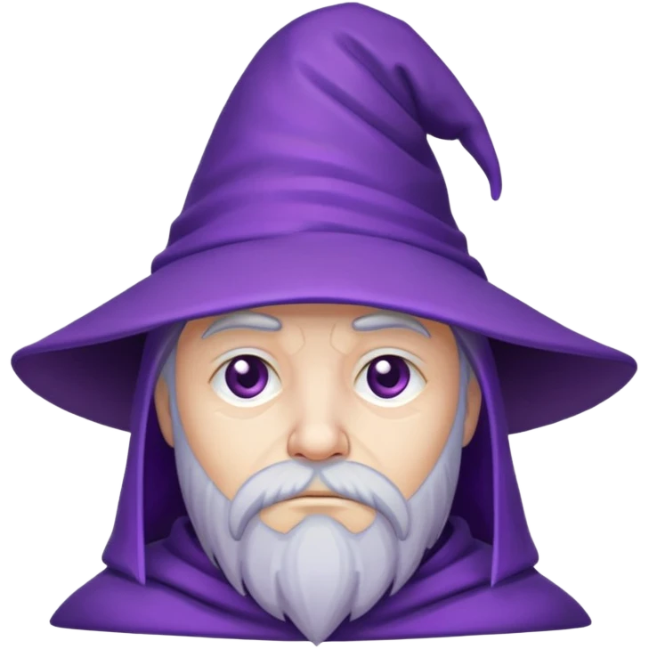 purple hat wizard sad emoji