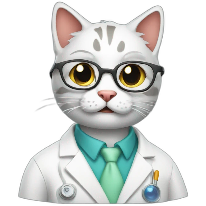 crazed scientist cat emoji