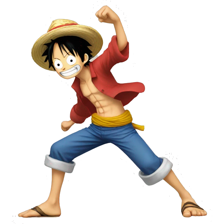 Luffy bailando emoji