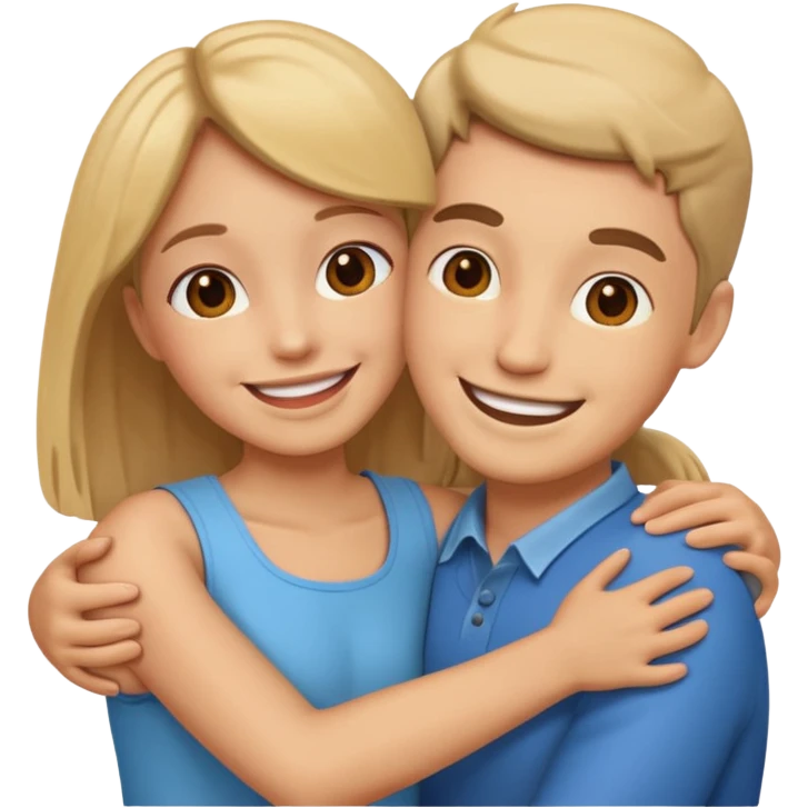 Two people hugging emoji