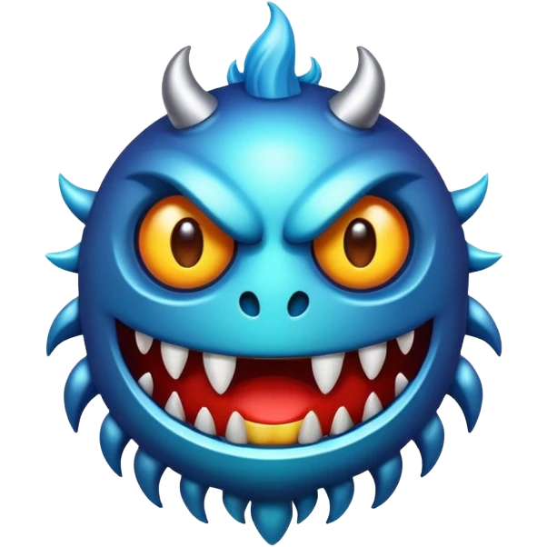 Mمزخرف مثل شعار مونستر emoji