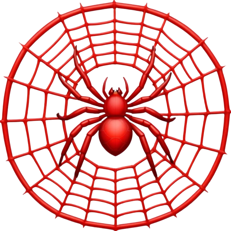red spider web emoji