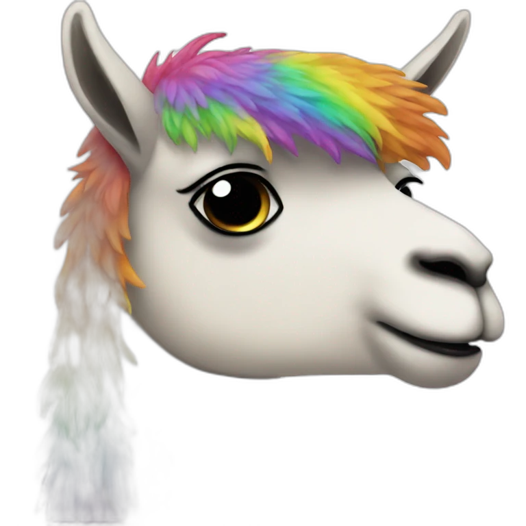 Llama rainbow emoji