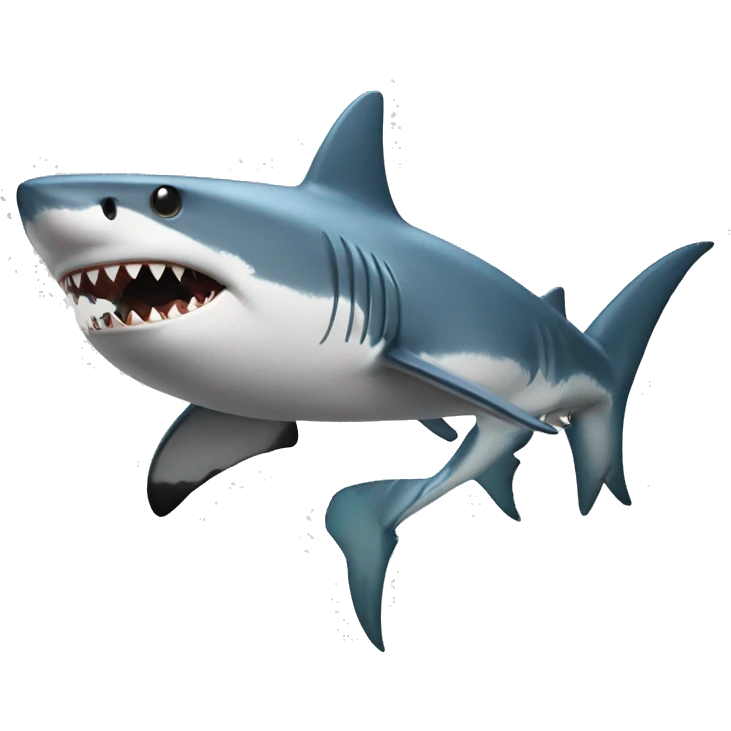 Shark with tiger print and wings emoji