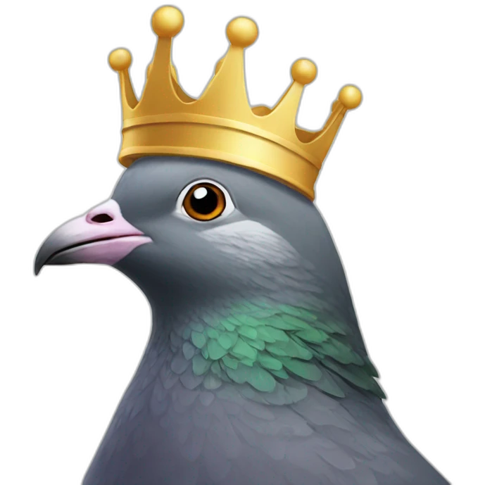 pigeon-crown emoji