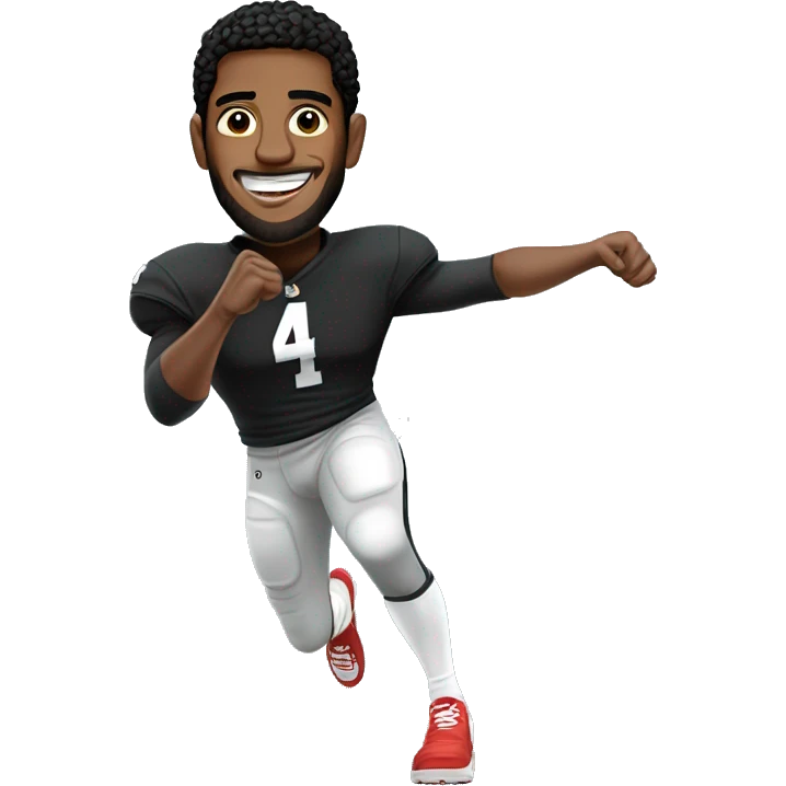 kneeling with fist up in the air as black man like collin kapernick emoji