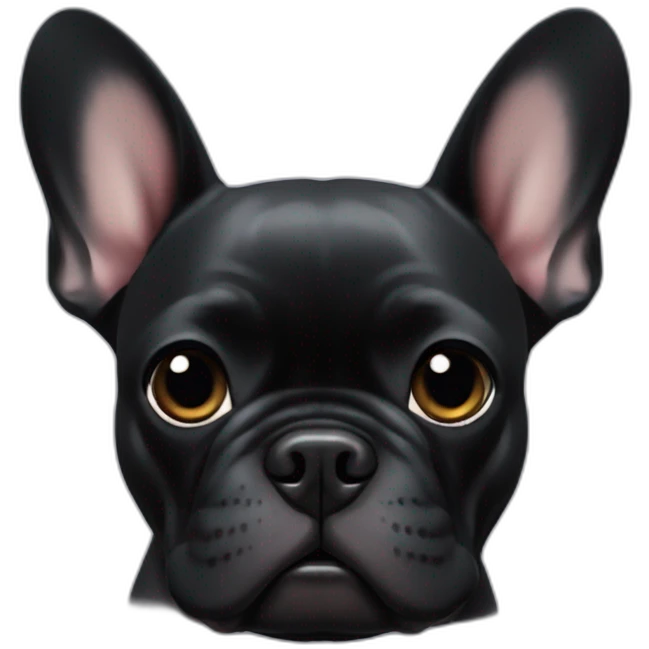 black french bulldog hearth emoji