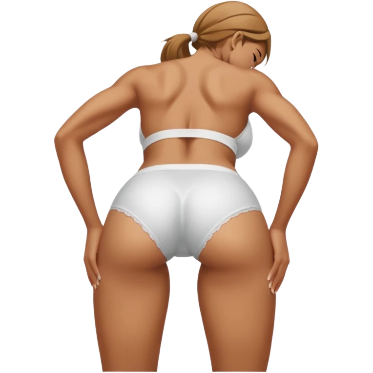 Fmeale bent over ass facing camera in panties emoji