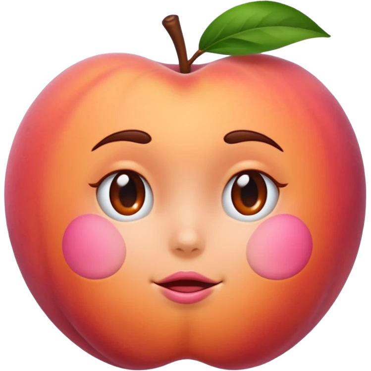 Peach with deep line  emoji