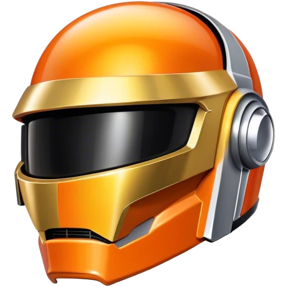 Orange Daft punk helmet emoji