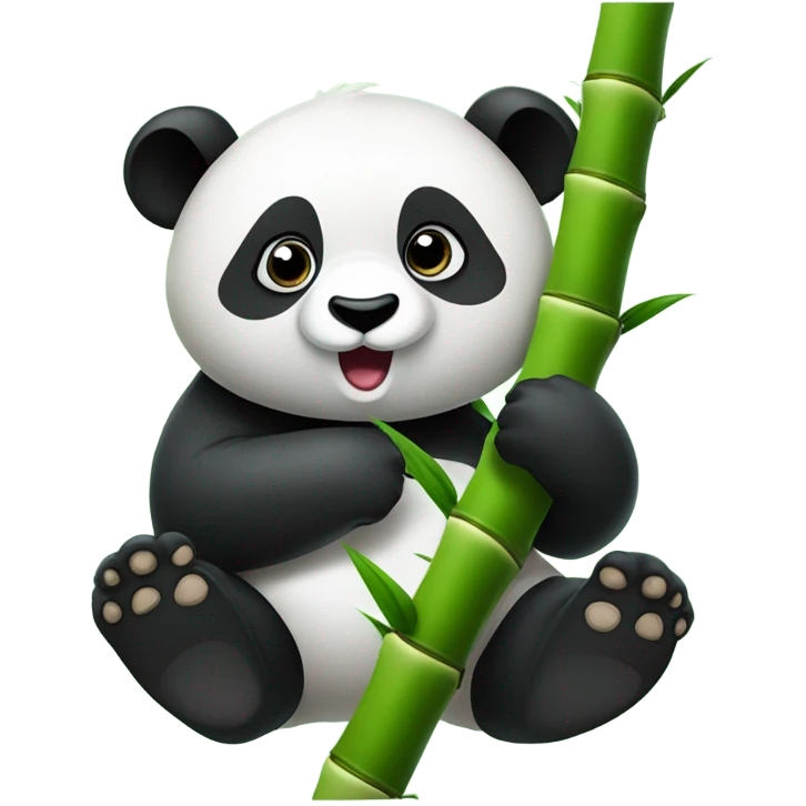 Panda on bamboo tree emoji