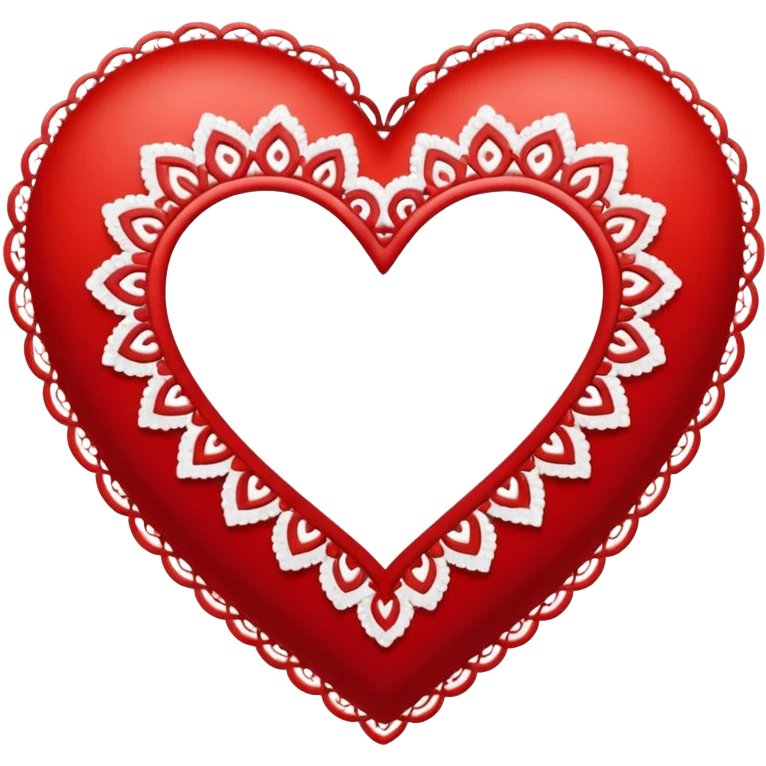 heart with lace edges emoji