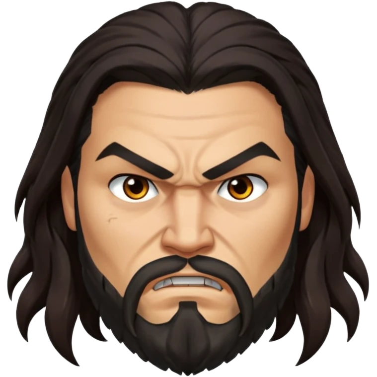 jason mamo long hair angry  from Games of throne character face only younger emoji