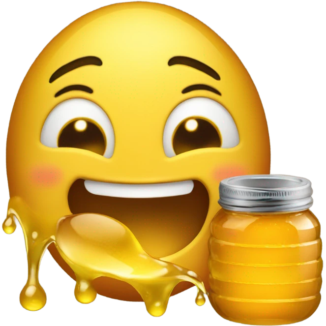 Yellow emoji committing honey  emoji
