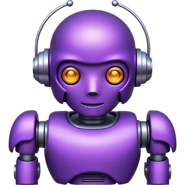 purple robot with tattoo emoji