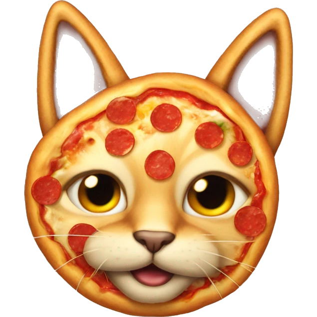 Gato de óculos comendo pizza emoji