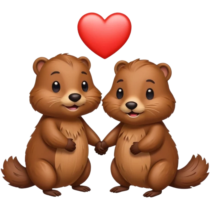 beavers in love emoji