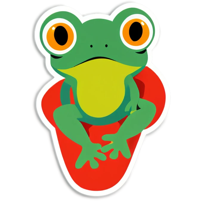 Frog in flip flops emoji