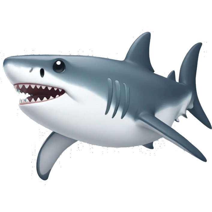 friendly shark emoji