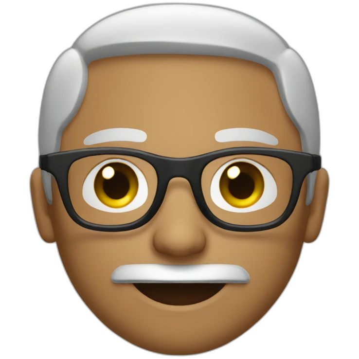 Guy with black round eyeglasses emoji