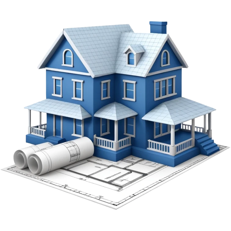 architect blueprints of a house only on paper emoji