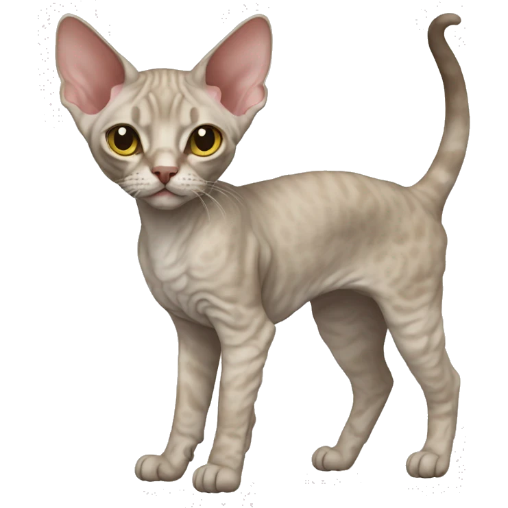Devon Rex Cat Full Body emoji
