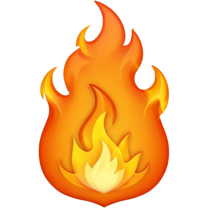 des flammes sans visage emoji