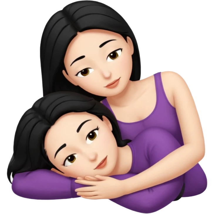 Девушка с большими симками голая лежит на спину , а на ней лежит голый мужчина с членом, лицом перед, держит её большую жопу. белое тело, волосы черные, только они дваем emoji