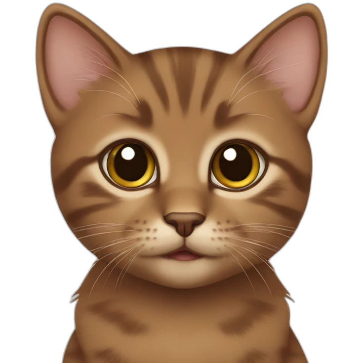 A brown kitten emoji